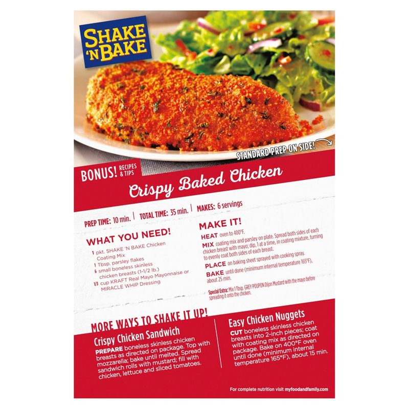 Shake 'N Bake Original Chicken Seasoned Coating Mix, 2 count, 4.5 oz