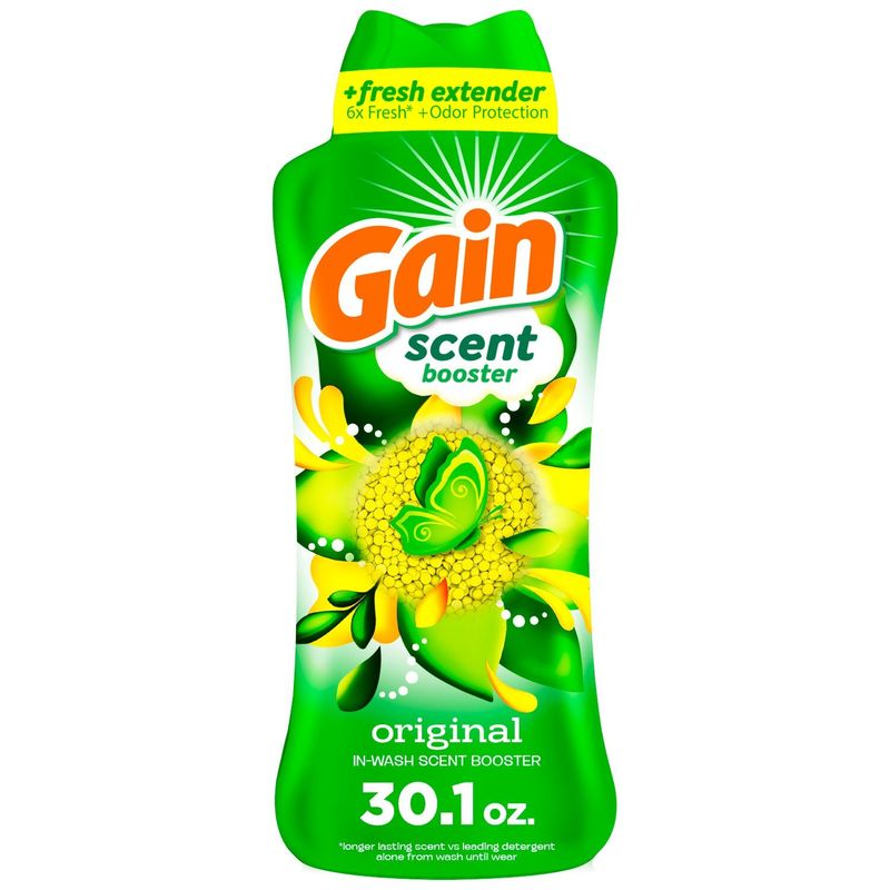 Gain In-Wash Laundry Scent Booster, Original Scent, 30.1 OZ, Fresh Extender + Odor Protection