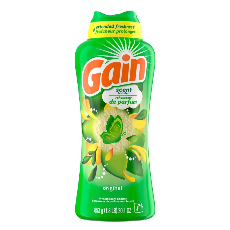 Gain In-Wash Laundry Scent Booster, Original Scent, 30.1 OZ, Fresh Extender + Odor Protection