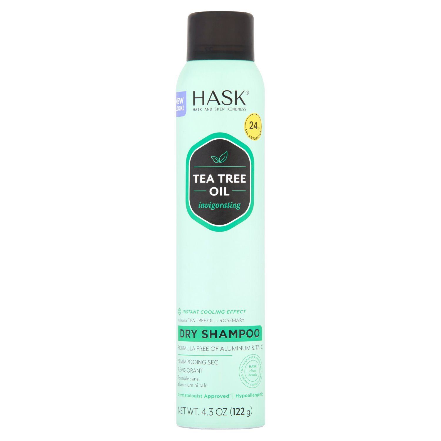 Hask Tea Tree Oil Invigorating Dry Shampoo, 4.3 oz