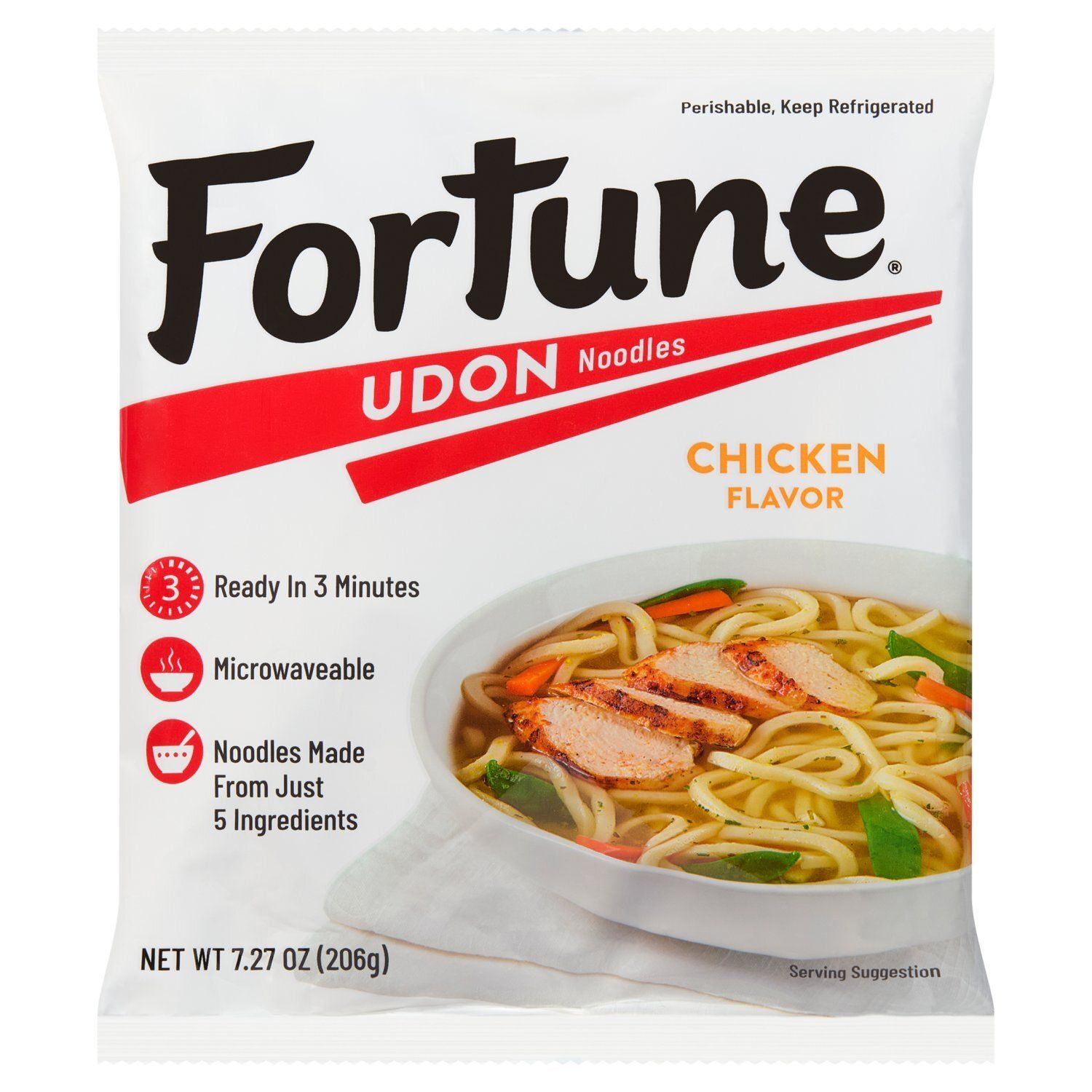Fortune Chicken Flavor Udon Noodles, 7.27 oz