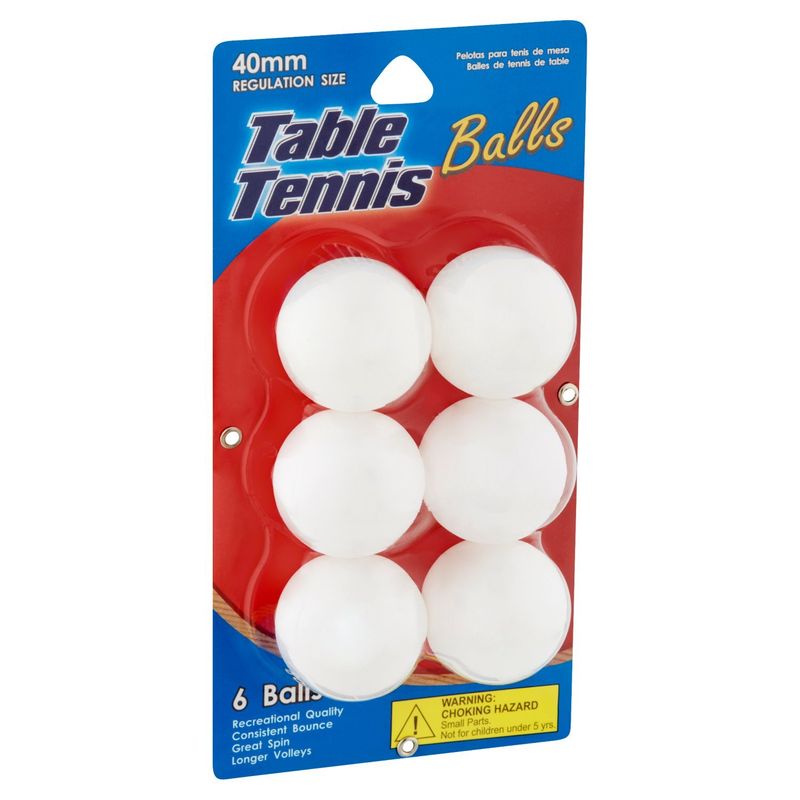 Table Tennis Balls, 6 count