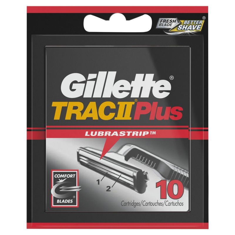 Gillette Tract II Plus Lubrastrip Cartridges, 10 count