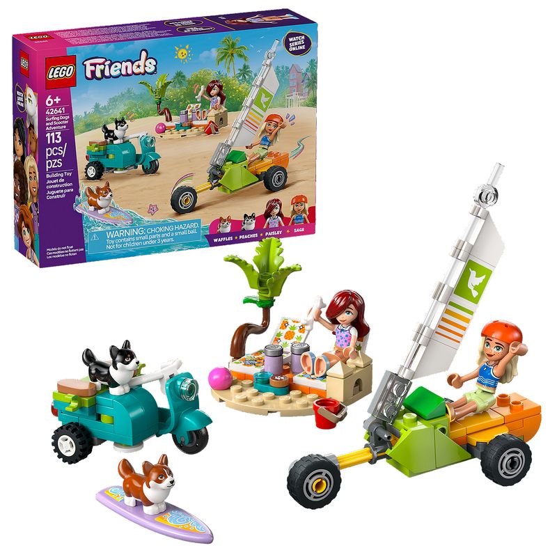 LEGO Friends Surfing Dogs and Scooter Adventure