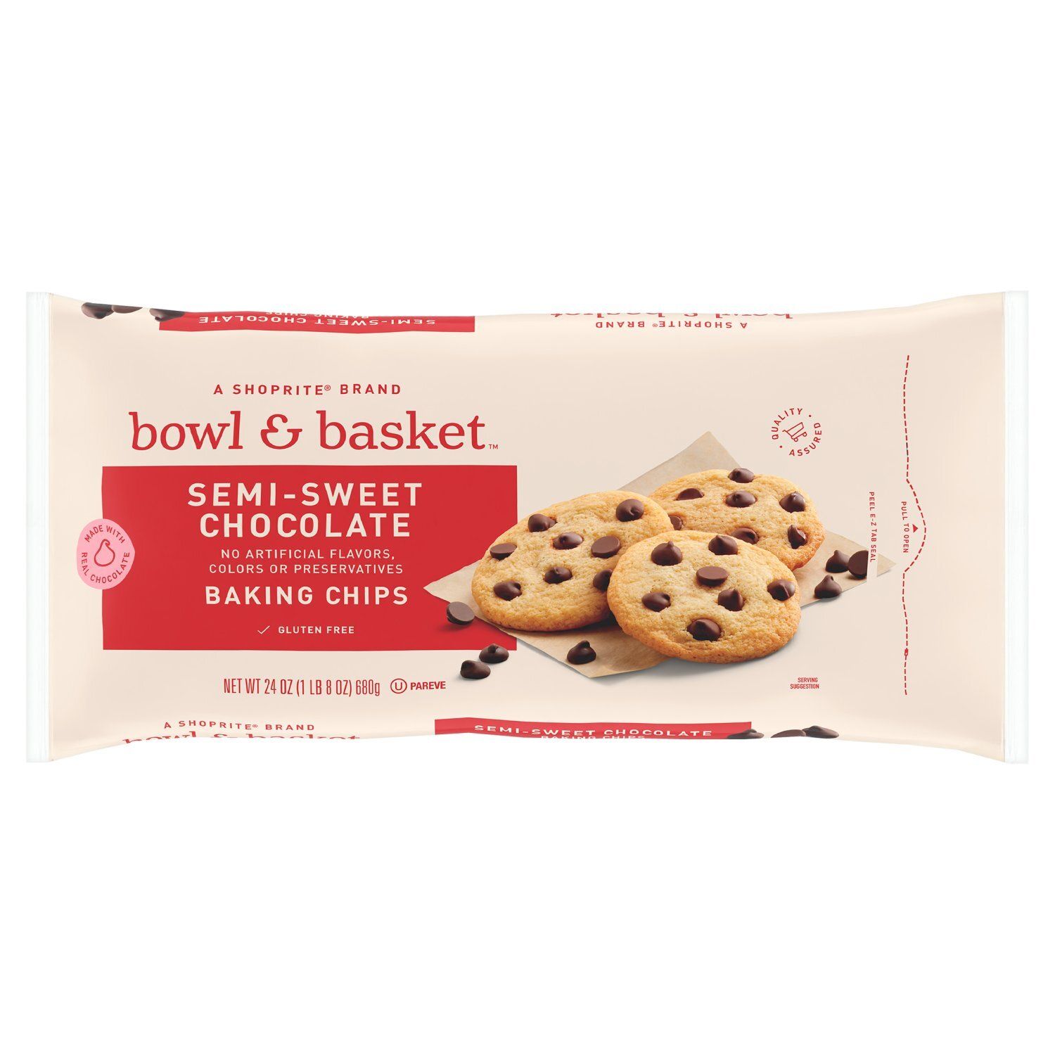 Bowl &amp; Basket Semi-Sweet Chocolate Baking Chips, 24 oz
