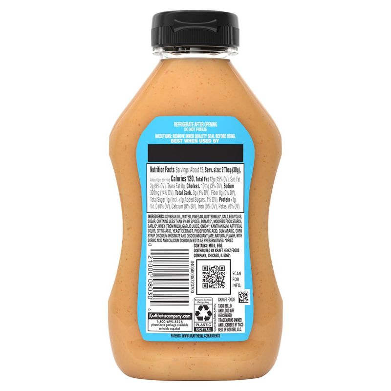 Taco Bell Spicy Ranchero Creamy Sauce, 12 fl oz