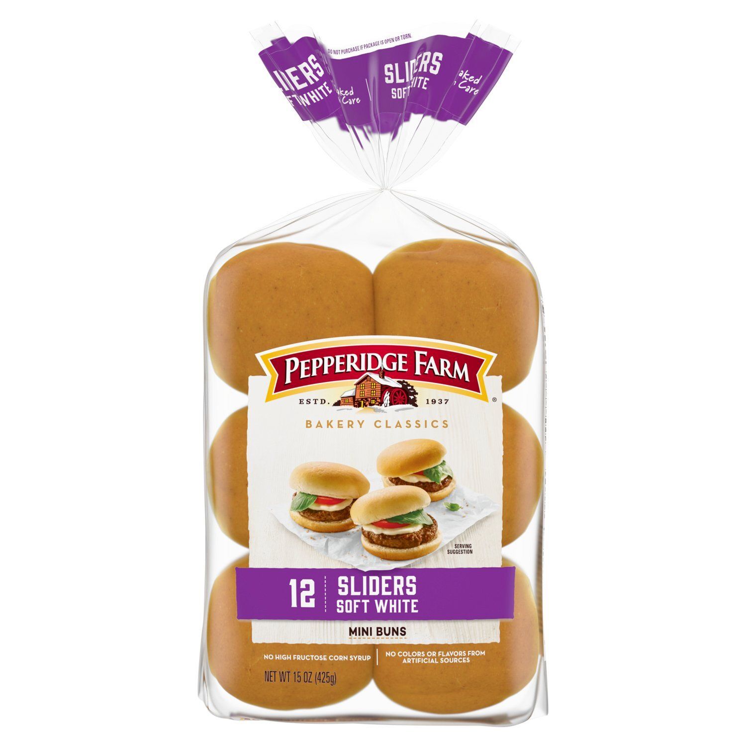 Pepperidge Farm Bakery Classics Sliders Soft White Mini Buns, 12 count, 15 oz
