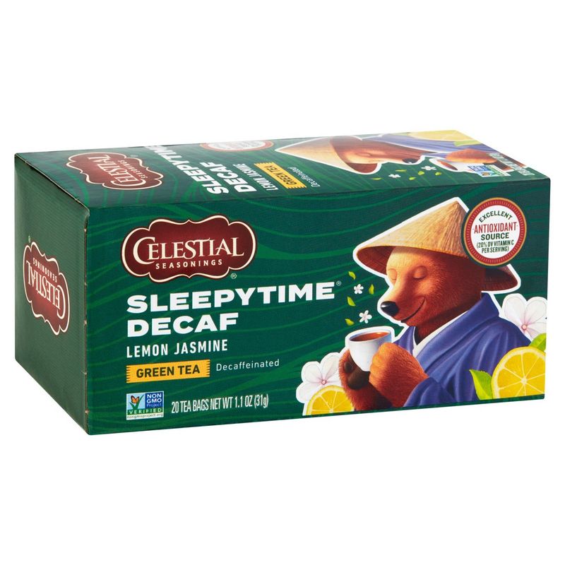 Celestial Seasonings Sleepytime Decaf Lemon Jasmine Green Tea Bags, 20 count, 1.1 oz