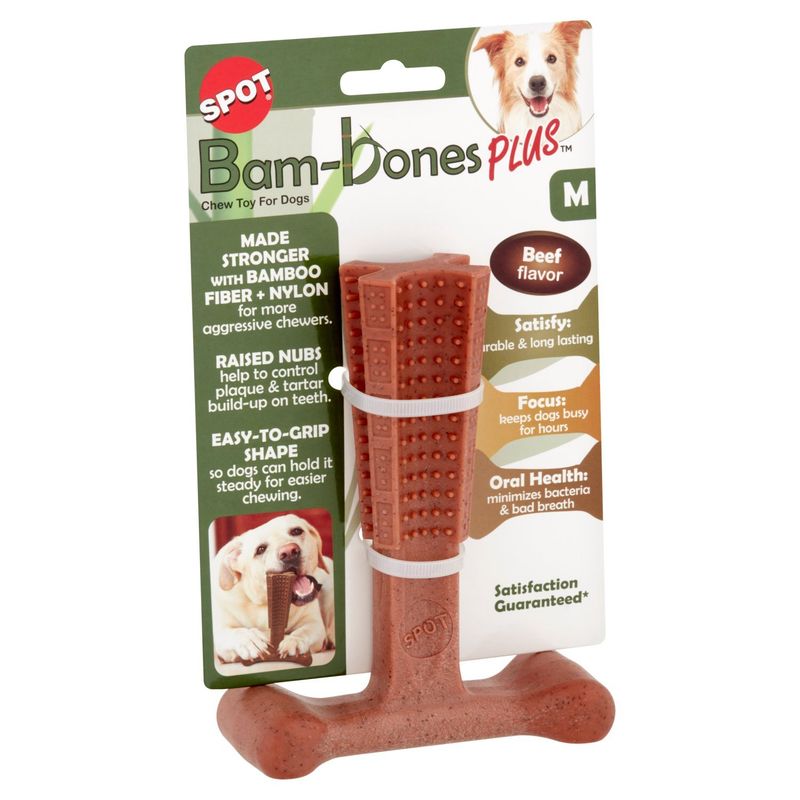Spot Bam-bones Plus 6" Beef Flavor Chew Toy for Dogs, M