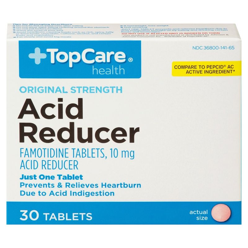 TopCare Health Original Strength Acid Reducer Tablets, 30 count