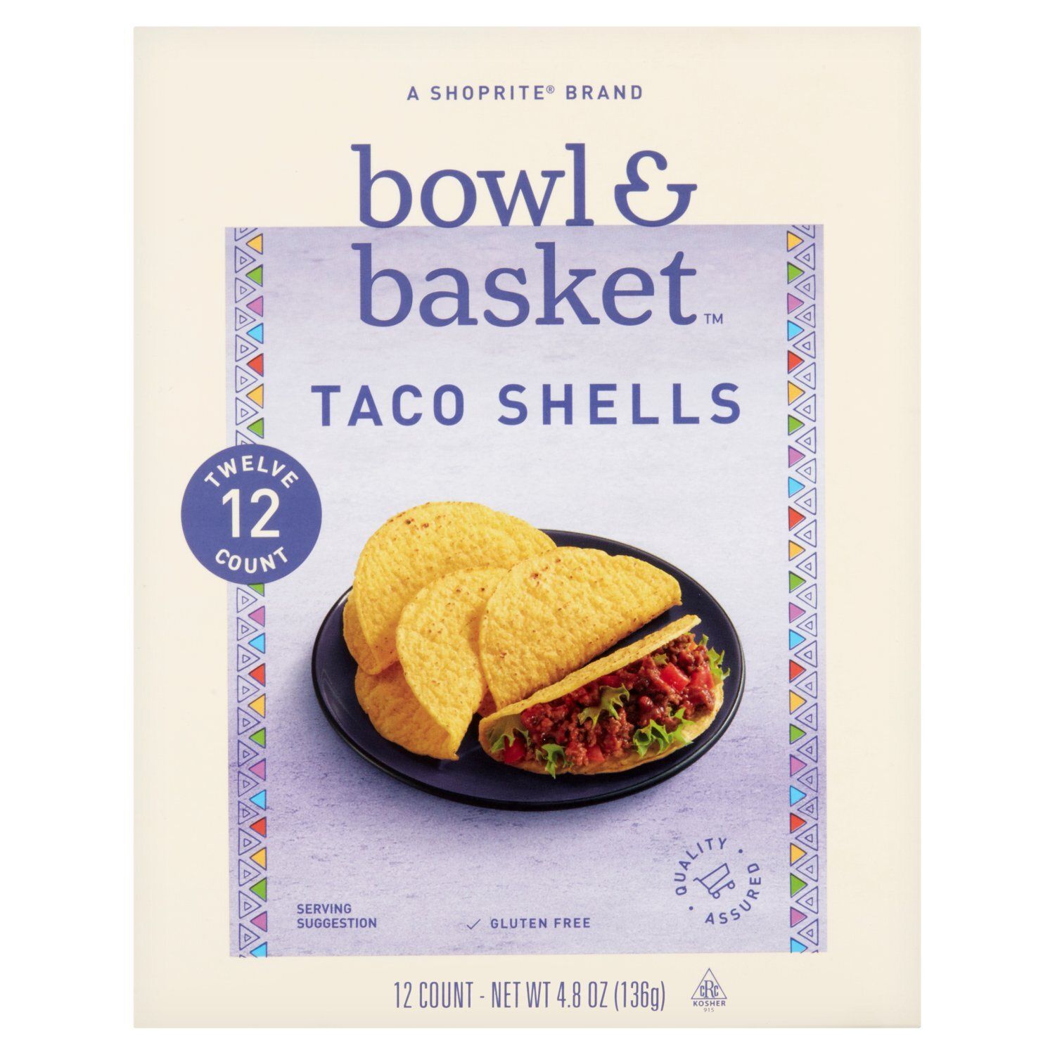 Bowl &amp; Basket Taco Shells, 12 count, 4.8 oz