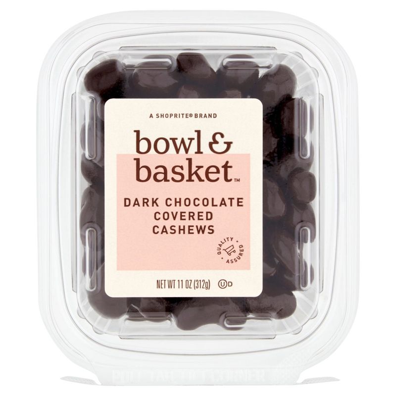 Bowl &amp; Basket Dark Chocolate Covered Cashews, 11 oz