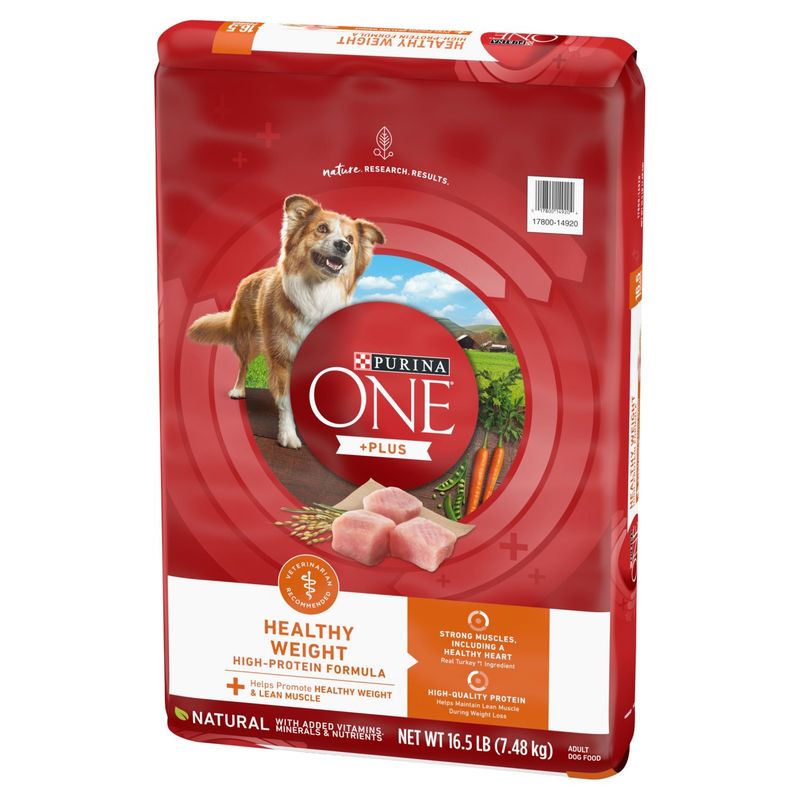 Purina ONE +Plus Healthy Weight High-Protein Formula Adult Dog Food, 16.5 lb