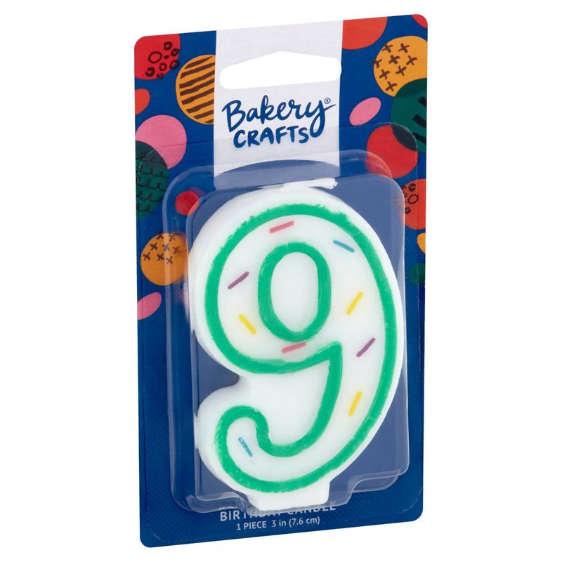 Bakery Crafts 3 in 9 Birthday Candle