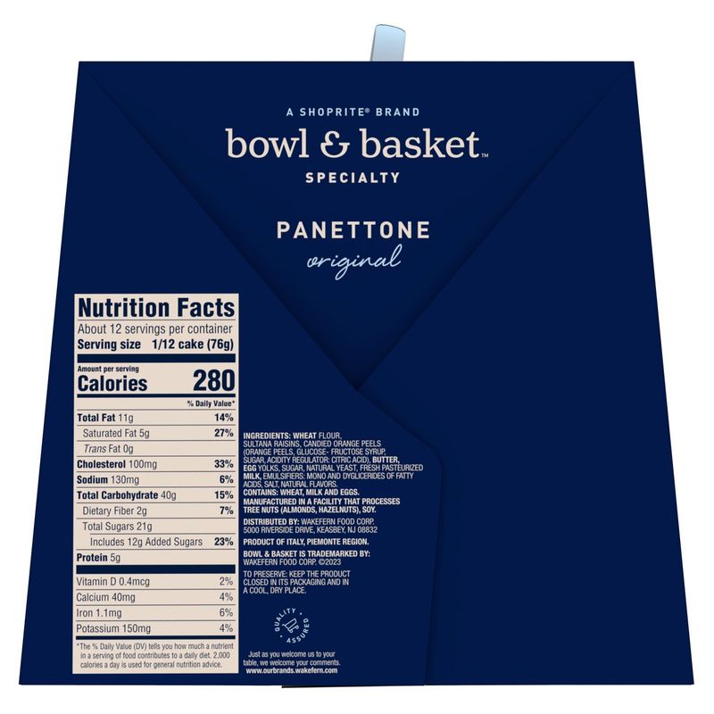 Bowl &amp; Basket Specialty Original Panettone, 32 oz