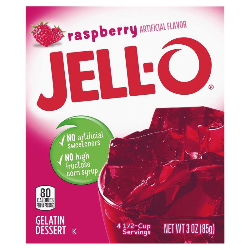 Jell-O Raspberry Gelatin Dessert, 3 oz