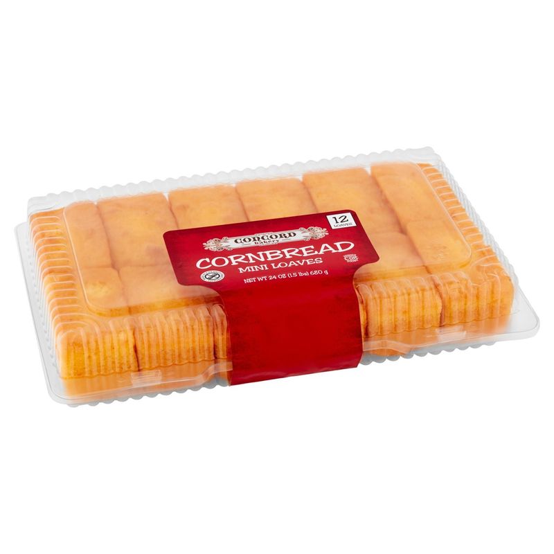 Concord Bakery Cornbread Mini Loaves, 12 count, 24 oz