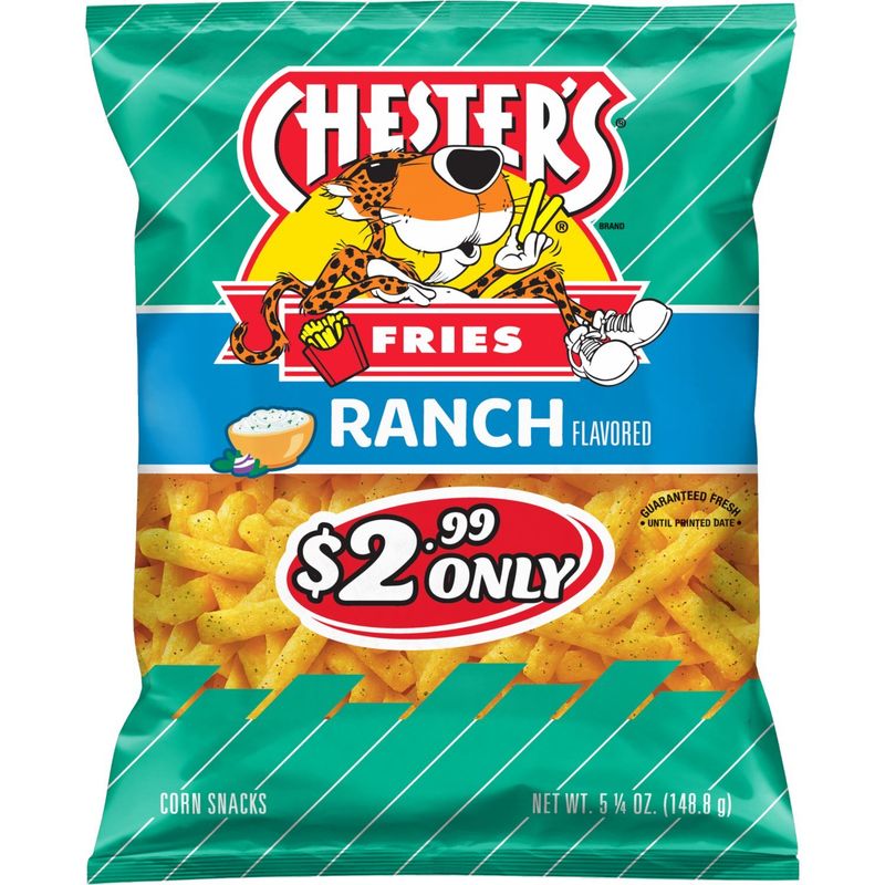 Chester's Fries Corn Snacks Ranch Flavored 5 1/4 Oz