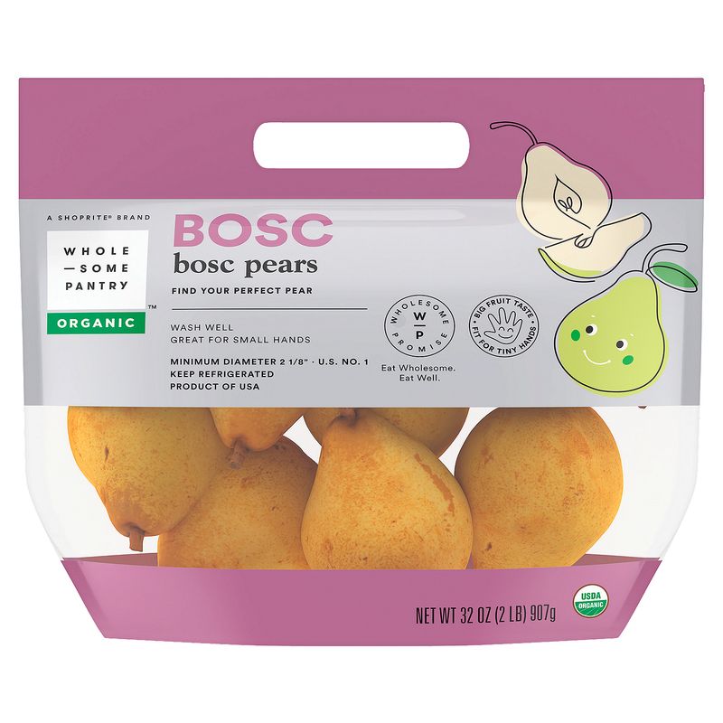 Wholesome Pantry Organic Bosc Pears, 2 lb bag