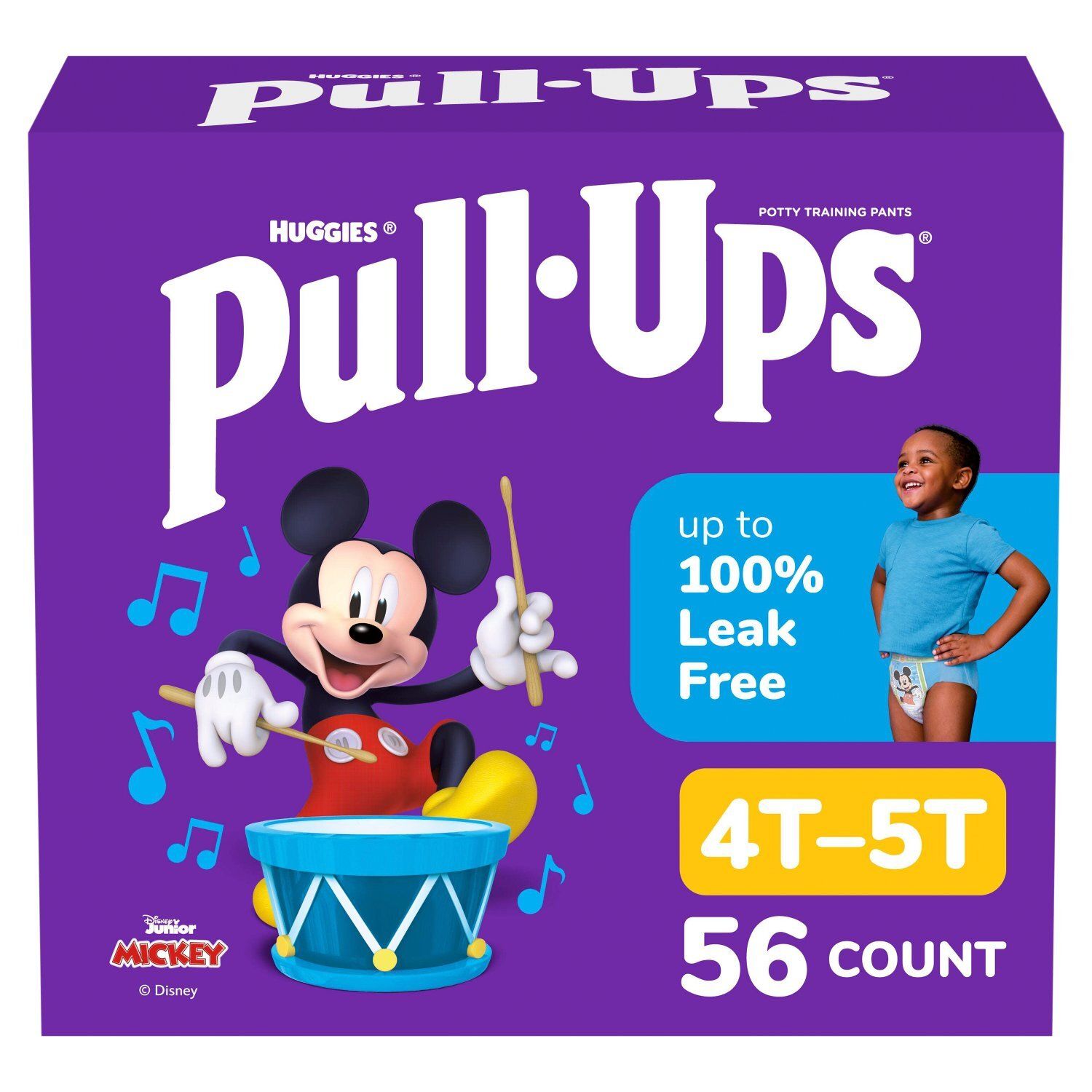 Huggies Pull-Ups Disney Junior Mickey Potty Training Pants, Size 4T-5T, 38-50 lbs, 56 count