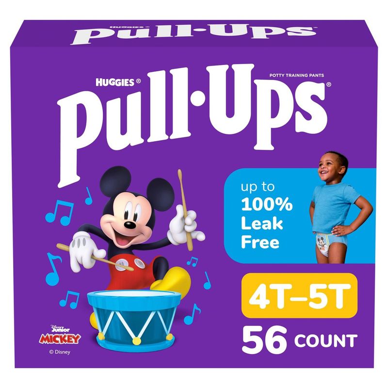 Huggies Pull-Ups Disney Junior Mickey Potty Training Pants, Size 4T-5T, 38-50 lbs, 56 count