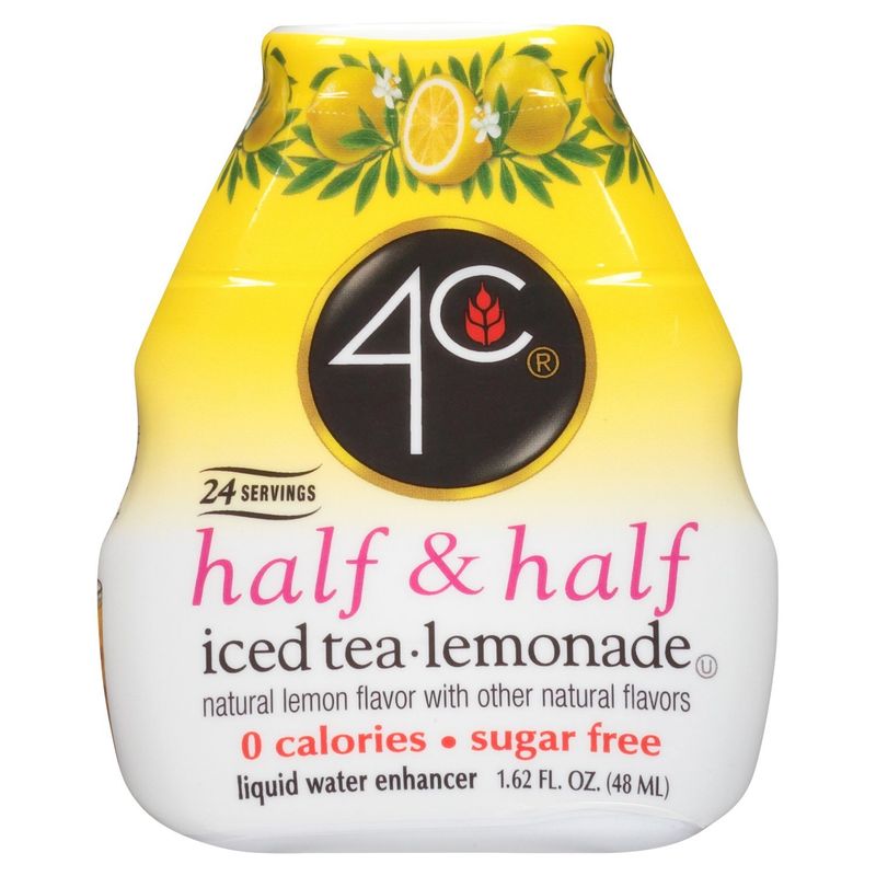 4C Iced Tea Lemonade Half &amp; Half Liquid Water Enhancer, 1.62 fl oz