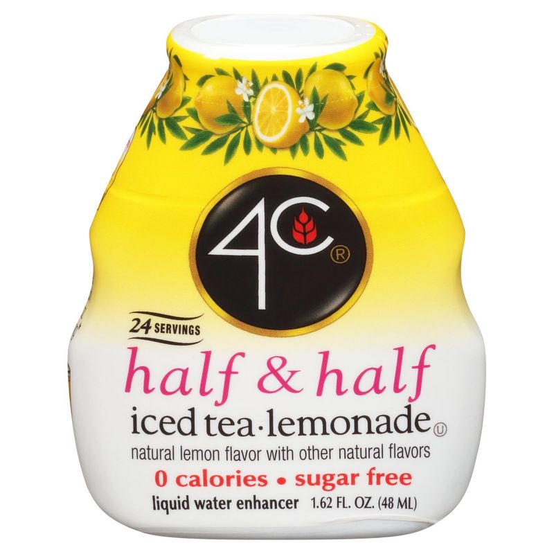 4C Iced Tea Lemonade Half &amp; Half Liquid Water Enhancer, 1.62 fl oz
