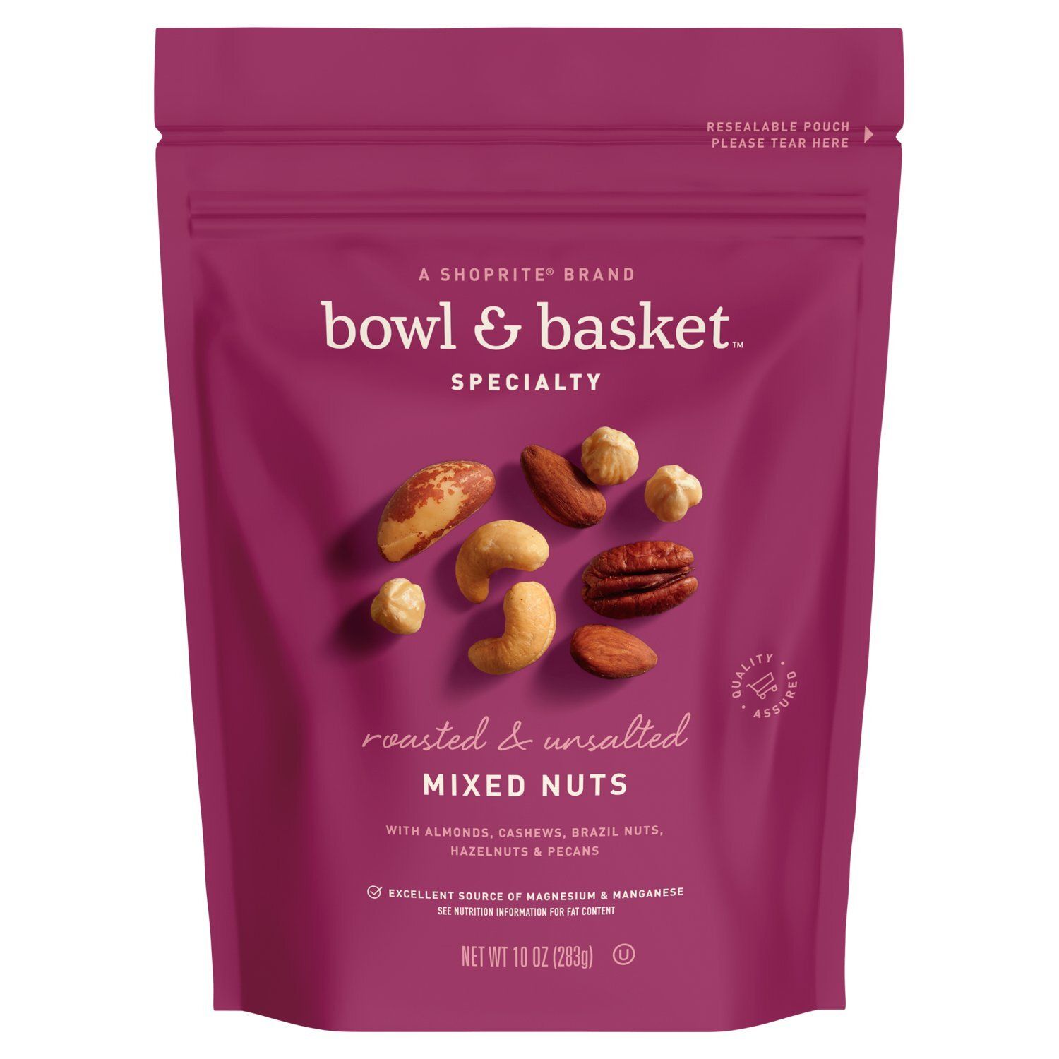 Bowl &amp; Basket Specialty Roasted &amp; Unsalted Mixed Nuts, 10 oz