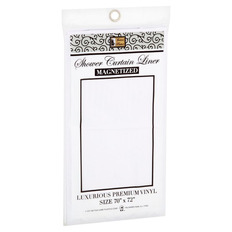 Better Home White Magnetized Shower Curtain Liner