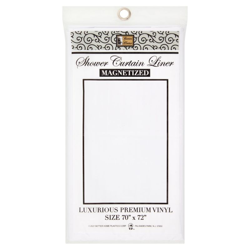 Better Home White Magnetized Shower Curtain Liner