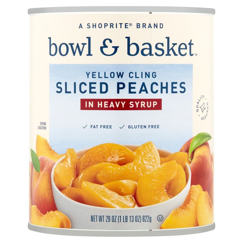 Bowl &amp; Basket Yellow Cling Sliced Peaches in Heavy Syrup, 29 oz