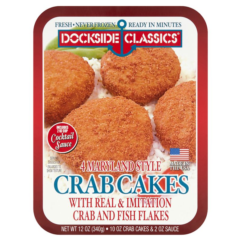 Dockside Classics Maryland Style Crab Cakes, 4 count, 12 oz