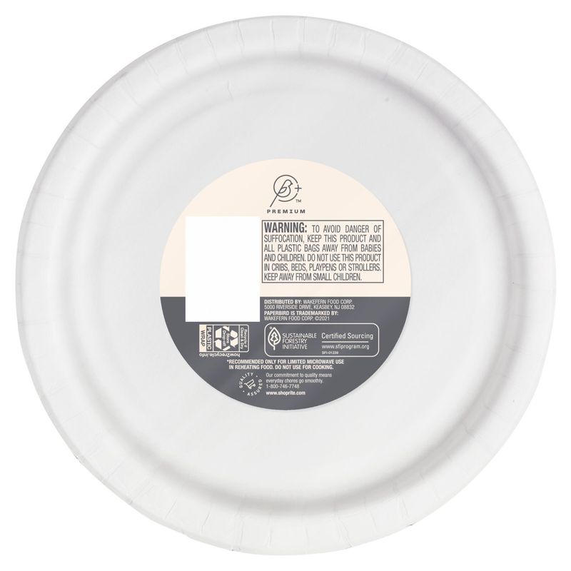 Paperbird Premium 8.62 Inch Decorated Ultra Plates, 35 count