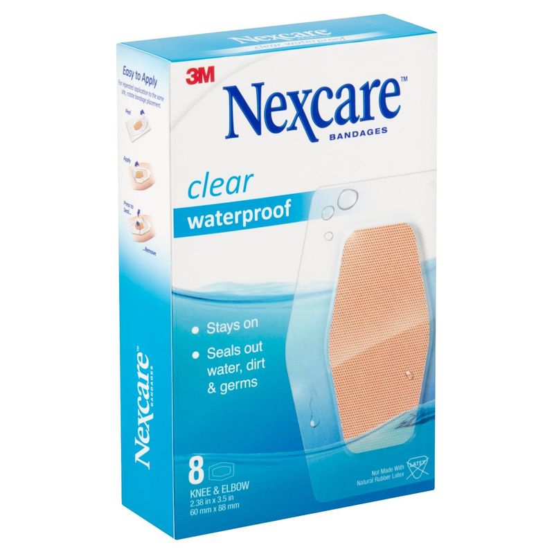 Nexcare™ Waterproof Bandages, Knee and Elbow, 8 ct.