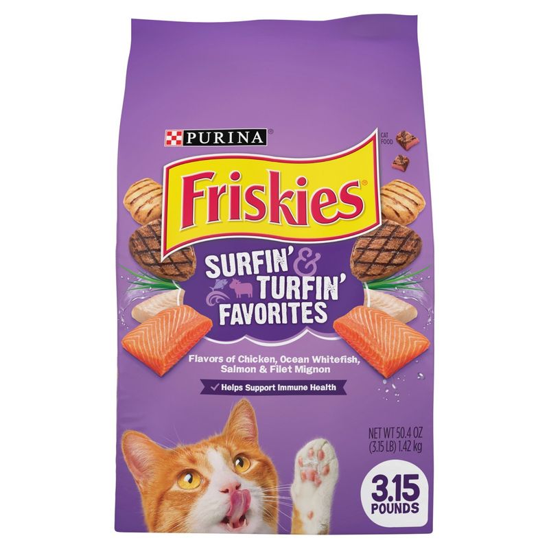 Purina Friskies Surfin' &amp; Turfin' Favorites Cat Food, 50.4 oz