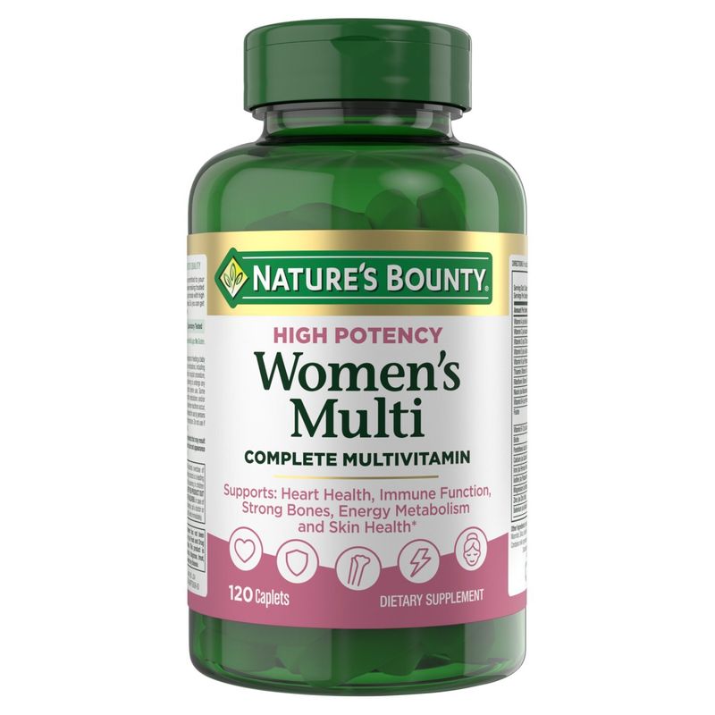 Nature's Bounty High Potency Women's Multi Complete Multivitamin Dietary Supplement, 120 count