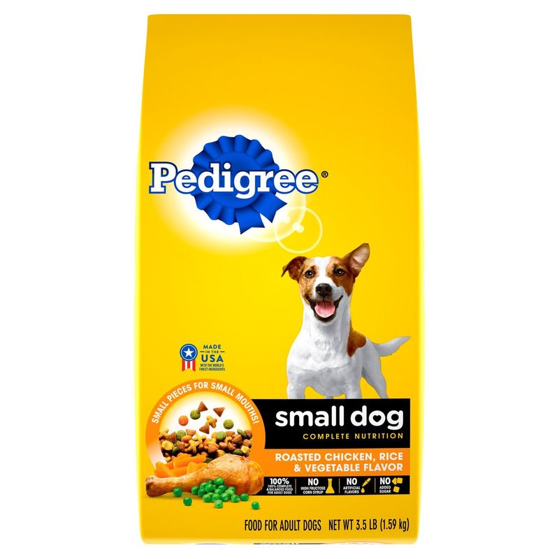 PEDIGREE Small Dog Complete Nutrition Small Breed Adult Dry Dog Food Chicken, Rice &amp; Veg, 3.5 lb.