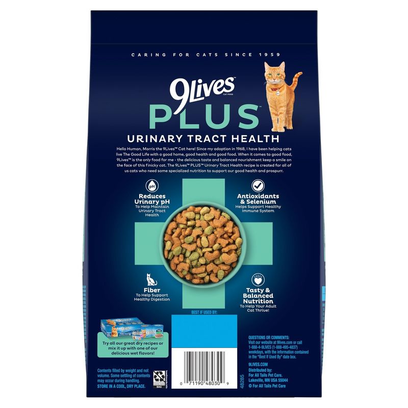 9Lives Plus Tuna &amp; Egg Urinary Tract Health Cat Food, 3.15 lb