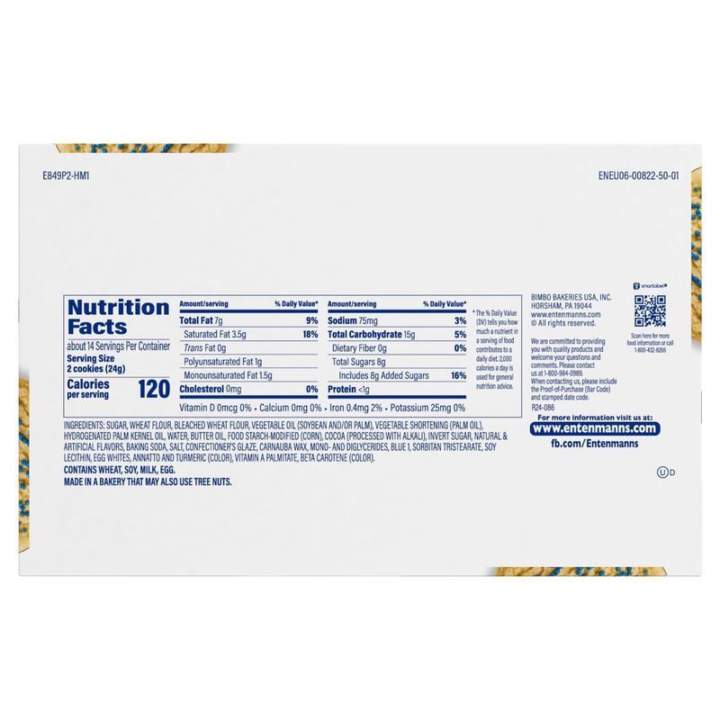 Entenmann's Frosted Dipped Sprinkled Cookies, 12 oz