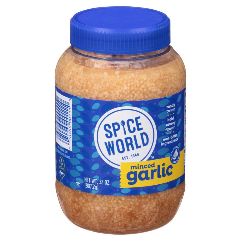 Spice World Minced Garlic, 32 oz