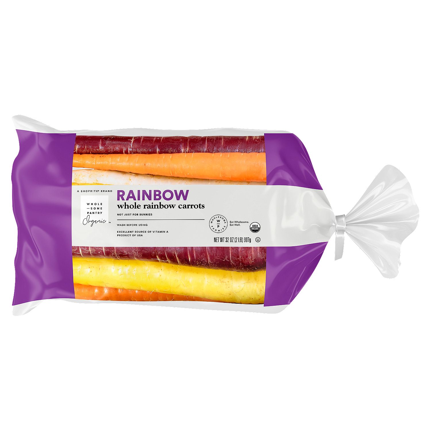 Wholesome Pantry Organic Whole Rainbow Carrots, 2 lb bag