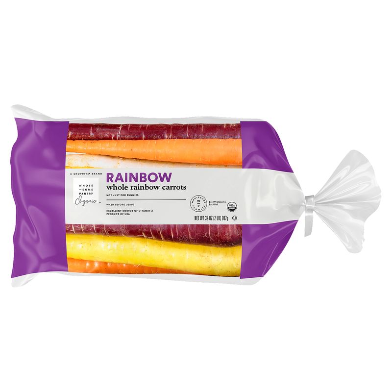 Wholesome Pantry Organic Whole Rainbow Carrots, 2 lb bag
