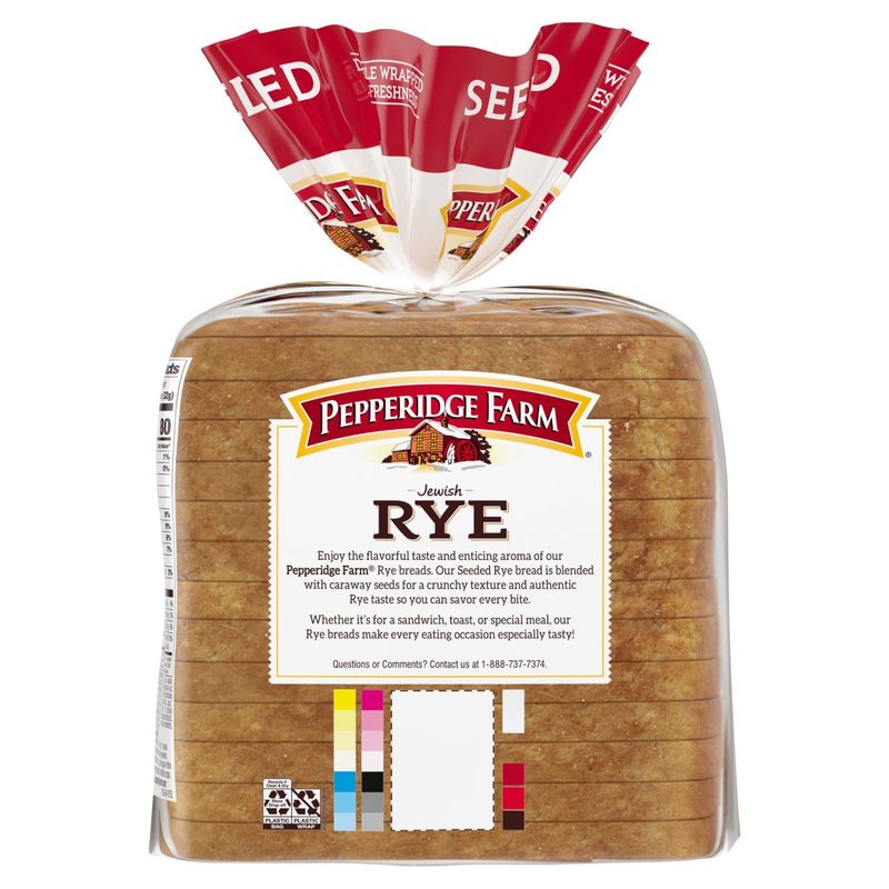 Pepperidge Farm Jewish Rye Seeded Bread, 16 oz. Bag
