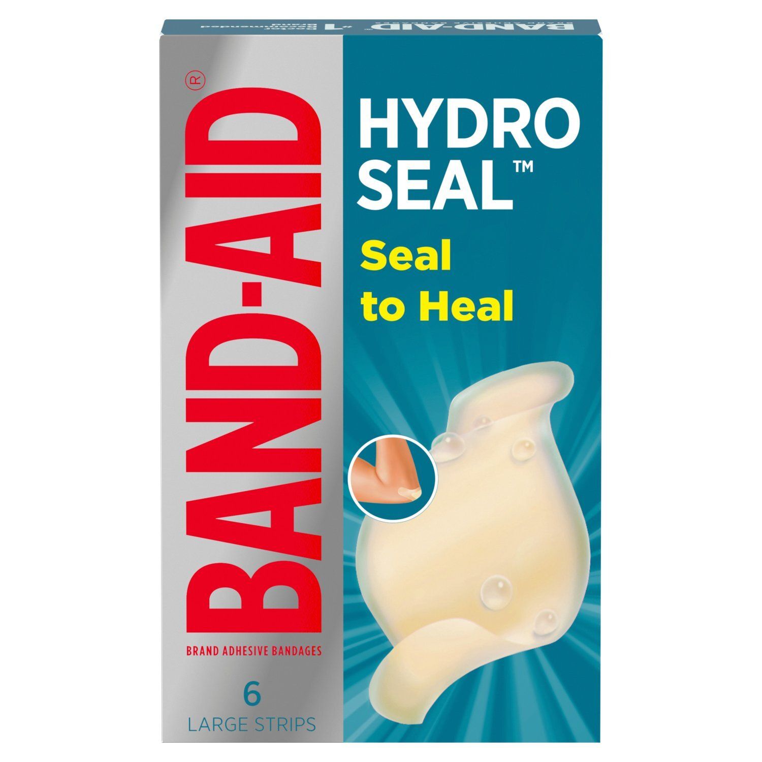 Band-Aid Hydro Seal Heel Adhesive Bandage, 6 count