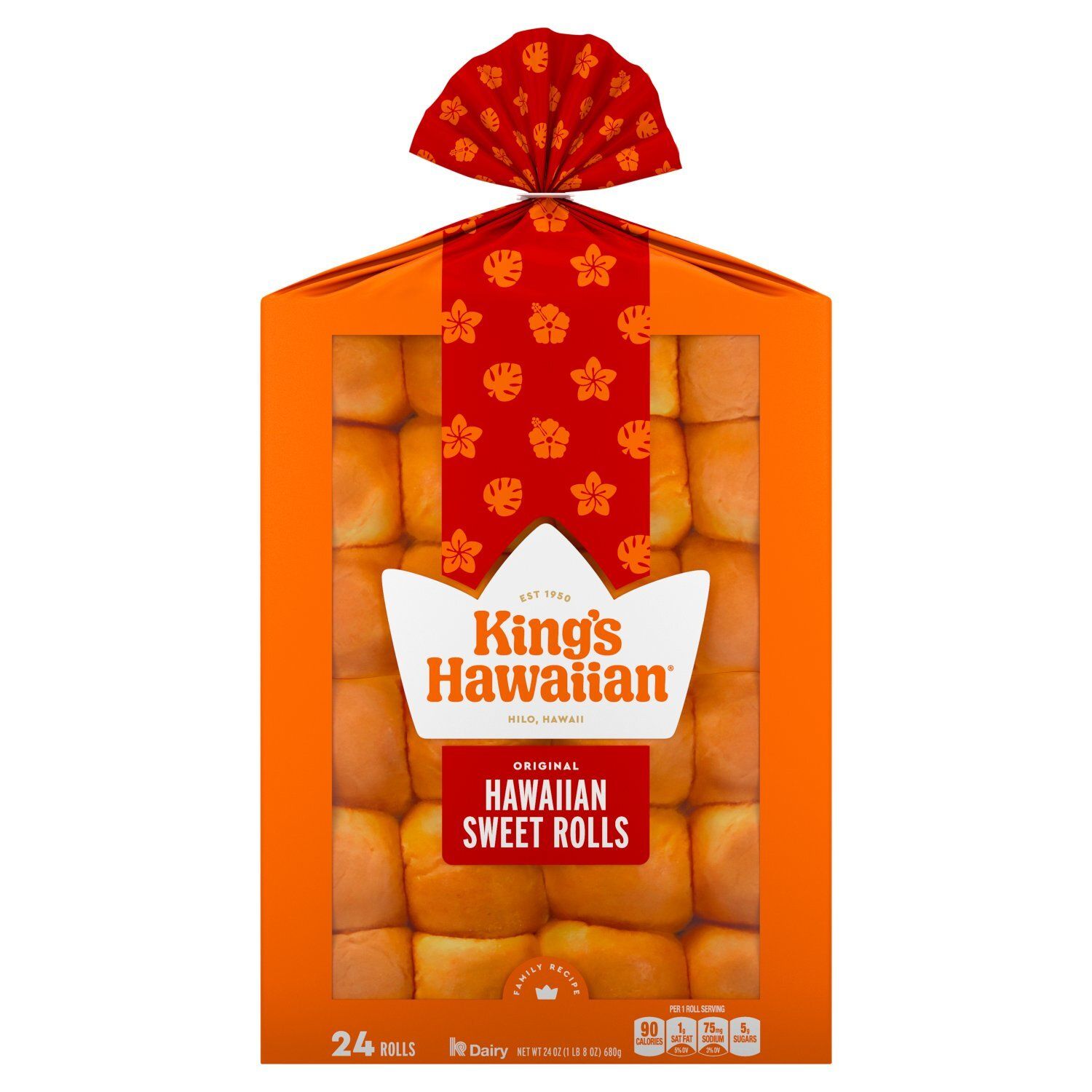 King's Hawaiian Original Hawaiian Sweet Rolls, 24 count, 24 oz