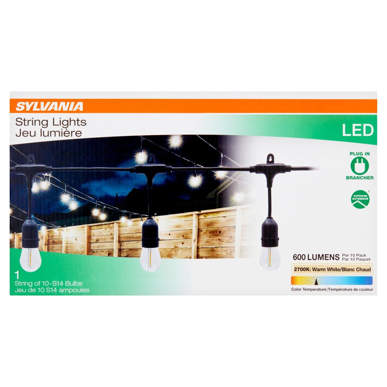Sylvania Warm White LED String Lights, 1 count