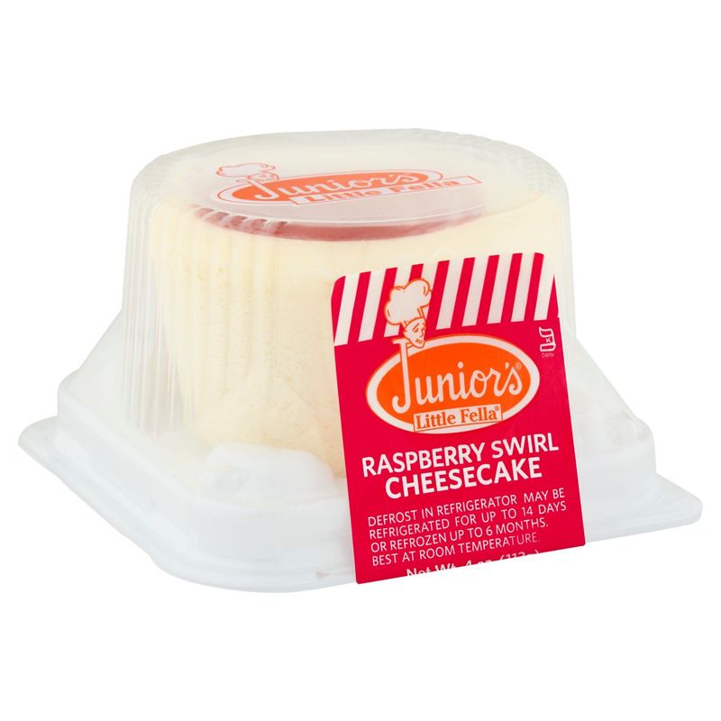 Juniors Little Fella Raspberry Swirl Cheesecake, 4 oz