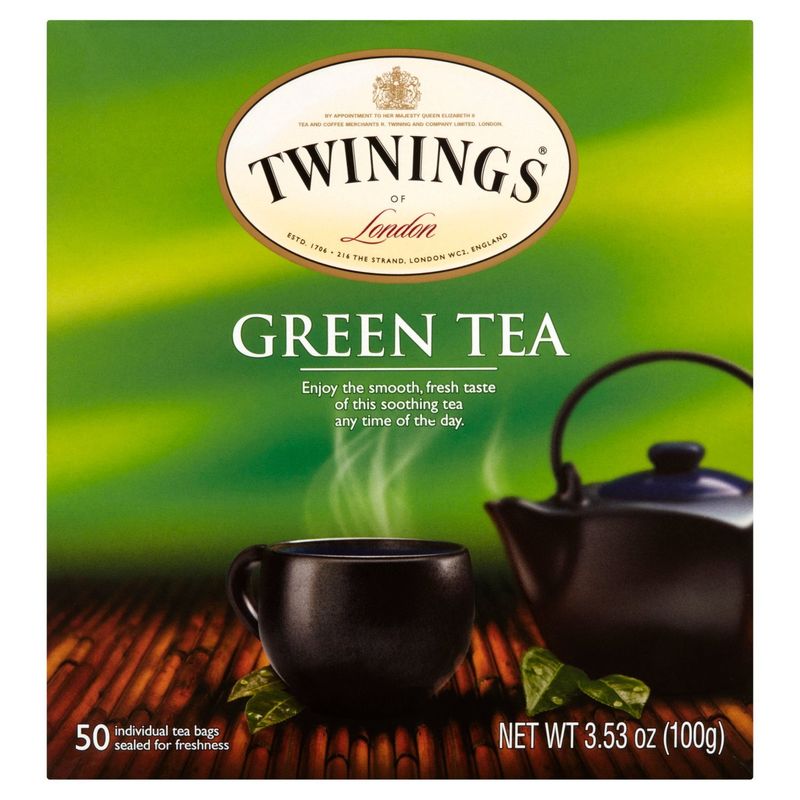 Twinings Pure Green Tea Bags Value Pack, 50 count, 3.53 oz