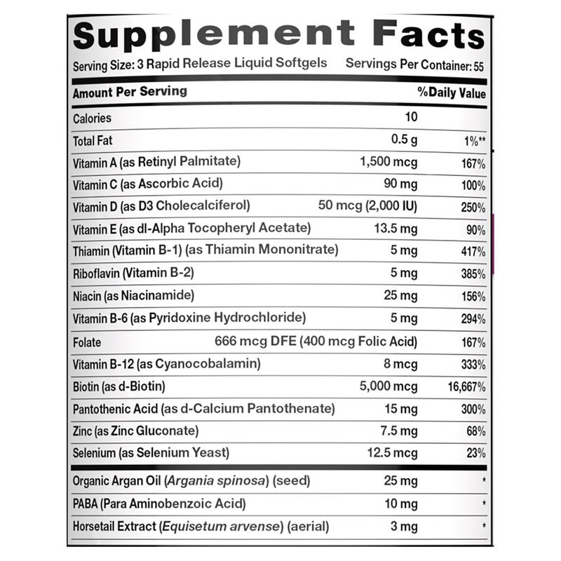 Nature's Truth Superior Strength Hair, Skin &amp; Nails Dietary Supplement, 165 count