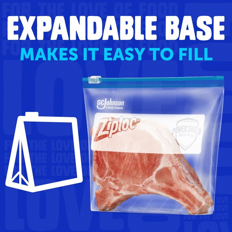 Ziploc Freezer Quart Slider Bags, 34 count